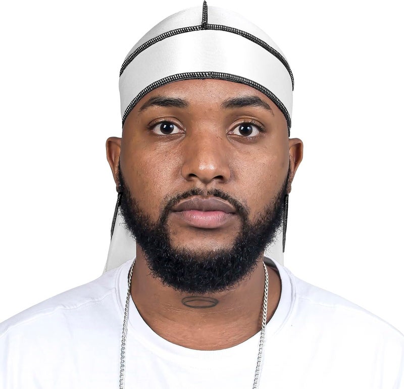 ForceWave 10 Pieces Silky Durags Long Tail for Women Men Satin Durag 360 Wave，Dorag, 10 Pieces - Image 3